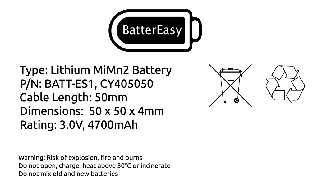 CQR Senza-S Siren 3V Bell Box Alarm Battery
