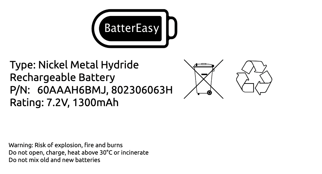 BatterEasy Replacement Battery to fit YALE HSA6400 Control Panel 60AAAH6BMJAAA